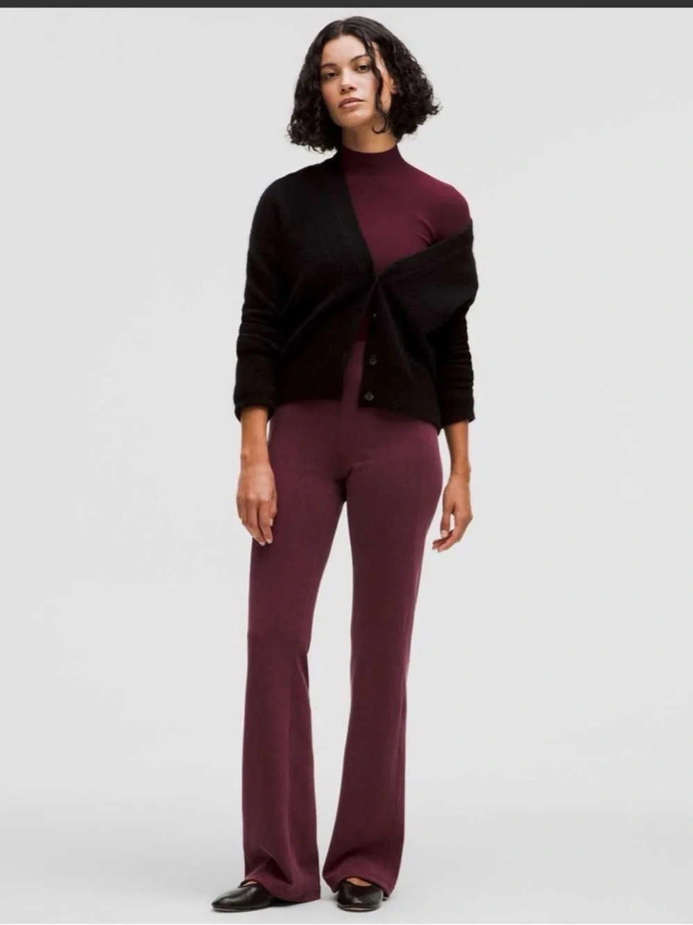 Lululemon Ribbed Softstreme Flared Pant *Regular - Garnet